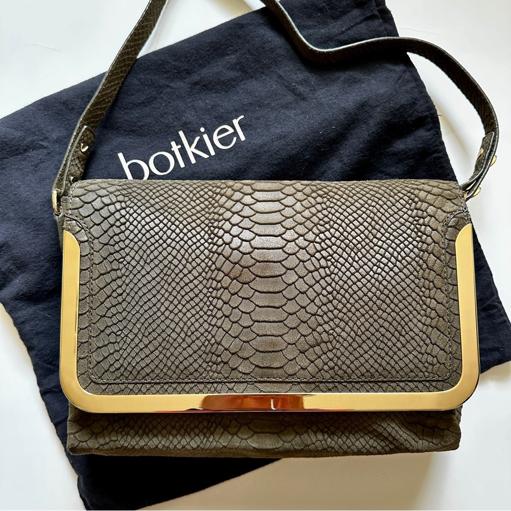 Botkier Repile Embossed Leather Shoulder Bag